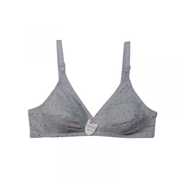 Non-Padded Polka Dot Cotton Knit Bra